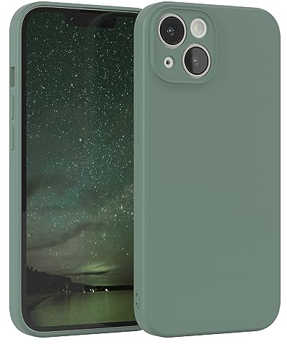 EAZY CASE - Silikonhülle für iPhone 14 Hülle Silikon Case Grün weich stoßfeste Handyhülle iPhone 14 Schutzhülle mit Kameraschutz Dünn Premium Schutz Cover TPU Phone Bumper in Dunkelgrün
