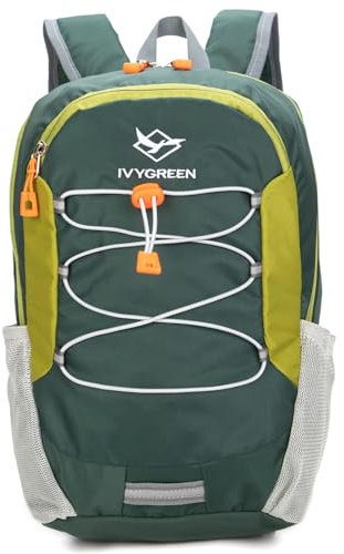 IVYGREEN Little Kids Wanderrucksack für Jungen oder Mädchen, kleiner Tagesrucksack für Camping oder Reisen, Grün , Small, Tagesrucksäcke
