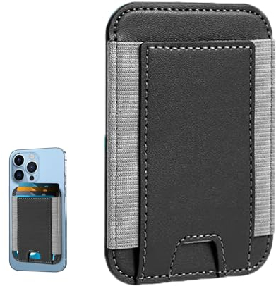 Basetousual Porte Carte Magsafe,magsafe Wallet,Portefeuille Magsafe,Porte Carte Telephone, avec Les Séries i 14/i 13 Pro Max Modèles - Noir