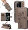 SRISHP Hülle für Xiaomi 13T Pro/Xiaomi 13T Hülle, Premium PU Leder Handyhülle mit Band, Magnet Flip Case für Xiaomi 13T Pro/Xiaomi 13T, Grau