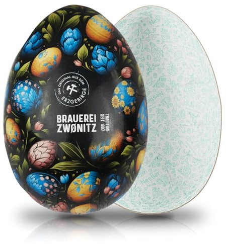Brauerei Zwönitz – Großes Osterei zum Befüllen/Oster Geschenkverpackung aus Pappe/Riesen Osterei zum Befüllen/Osterei Geschenkbox/Osterei zum Befüllen groß