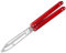 Andux Balisong Cuchillo Mariposa CNC Eficaz Sistema de Buje 6063 Mango de Aluminio Bloqueo Libre CNC-PRO-01 (Rojo)