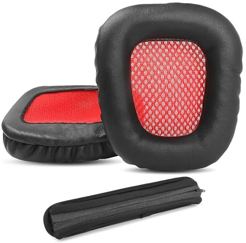 EP650 Ohrpolster & Kopfbügelpolster Kompatibel mit August EP650 Kopfhörer (Proteinleder & Memory-Schaum)