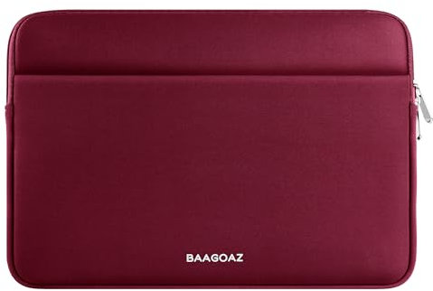 BAAGOAZ 11-13 Zoll Laptop Tasche Hülle, für 11,6 Zoll PC Notebook Chromebook, 13,3/13,6 MacBook Pro Air M4 M3 M2 M1 2025 2024 2023 2022 Surface Laptophülle Schutzhülle Laptoptasche, Rot