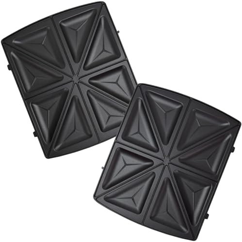 Syntrox Sandwichmaker Wechselplatten für Multimaker ZN-2000W, Antihaftbeschichtet, Viele Verwendungsmöglichkeiten, Edelstahl, Ersatzplatten, Ersatzteile Multimaker