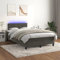 Willood Boxspringbett mit Matratze LED Dunkelgrau 120x200cm Bettgestell Bett Doppelbett Polsterbett Lattenrost Bettrahmen Hotelbett Schlafzimmerbett Samt Stil1