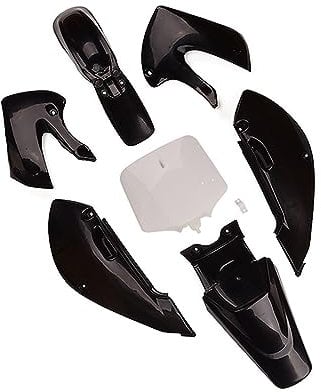 front mudguard DRZ110 2003 2004 2005 RM65 Motorcycle Dirt Bike Plastic Fairing Mudguard Kit And Number Plate motorcycle fender(Black and White)