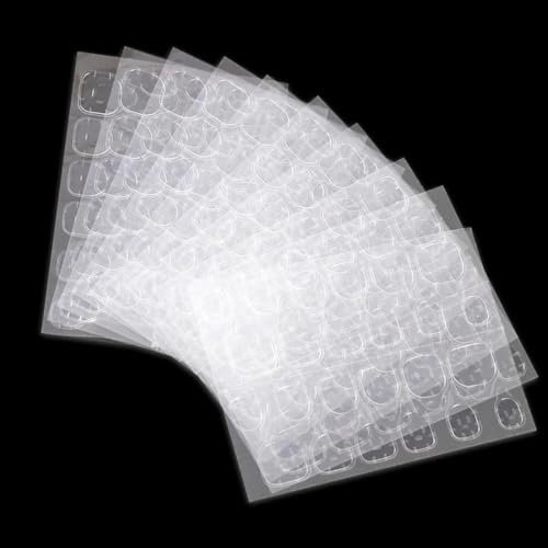 WeddHuis 360 Pcs Pegamento Uñas Postizas Doble Cara, Pads Adhesivos para Uñas, Tabs Adhesivos Gel Jelly para Manicura DIY (Transparente)