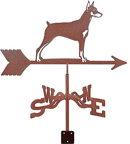 MYXJX Wetterfahne Wetterfahnen-Messwerkzeuge, Wetterfahne mit Anti-Rost-Beschichtung, Wetterhahn, Ornament, Windrichtungsanzeiger, Gartenstecker, Kunstdekoration