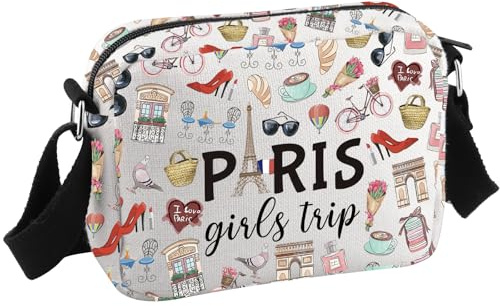 JTOUK Parigi viaggio regalo Parigi Weekend Regalo Parigi Vacanze Regalo Parigi Tema Viaggio Borsa Regalo per Lei Francia Vacanza Crossbody Bag