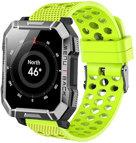Lamshaw Correas de Deportiva Silicona Compatible con Blackview Smartwatch W60-2,01 Correas, Correa Deportivas Suave de Repuesto para Mujeres y Hombres (Verde)