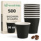ecodrinks - 500 Bicchieri Caffe Carta Da 90ml - Set Bicchierini Monouso per Bevande Calde/Fredde - Biodegradabili, Eco-friendly e Made in Italy, Nero