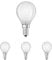 Osram Filament LED Lampe mit E14 Sockel, Warmweiss (2700K), Tropfenform, 1.5W, Ersatz für 15W-Glühbirne, matt, LED Retrofit CLASSIC P (Packung mit 4)