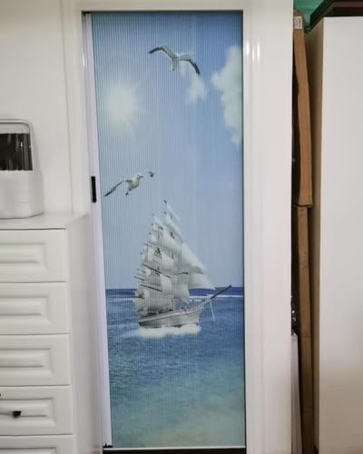 Ziehharmonika-Tür, Akkordeontür Aus Aluminiumlegierung Und Vlies, Falttürschirm Für Küchenschränke Und Schlafzimmer, Faltbare Schranktüren, Trennwand, 80 Zoll Hoch, S, Eine Farbe, 94 X 203 Cm