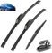 Escobilla Kit de Alto Rendimiento, Limpiaparabrisas Parabrisas para Peugeot 206 Hatchback 2001-2006, Fácil Instalación,Hojas Planas Originales