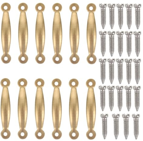 BESPORTBLE 2 Sets Mini House DIY Furniture Handles Antique Style Knobs with Screws Mini Door Handles for Dollhouse Accessories and Decorative for Collectors and Gifts