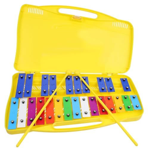 MUELODSIC Metalófono de Notas con Placas de Hierro Coloridas Instrumento Musical de Percusión Seguro y Duradero para Juguete Educativo para Desarrollar Ritmo y Creatividad