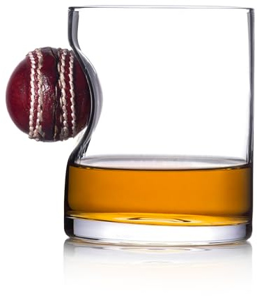 Sports Fan Cricket Ball Tumbler with Real Mini Cricket Ball Embedded