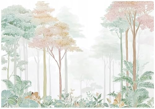 WallArena Vlies Fototapete, Wald, 300x210cm | Fototapeten - Tapeten - für Wohnzimmer Schlafzimmer - Vliestapete Wandtapete Tapete 3D Effekt- inkl. Kleister