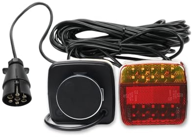 Tixxiu LED Rückleuchten Anhänger Magnetisch, 7-Pin 12V 7,3m Kabel IP65, Fahr-/Blink-/Bremslicht, Hohe Regensichtbarkeit, für Anhänger, LKW, Wohnmobile