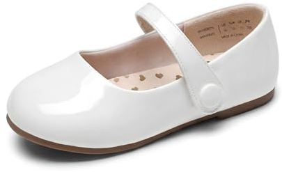 DREAM PAIRS Girls School Ballet Flats | Arch Support Insole, Foam Padded Heel No Rub, Roomy Toe Growing Feet, Classic School Look