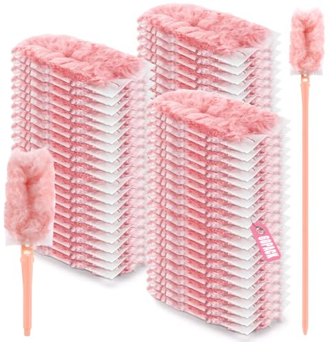 APACALI 60PCS Dust Magnet, Dust Magnet Starter Kit with 110cm Extendable Long Handle and Short Wand, Magic Duster Refills for Household Cleaning and Dust Removal, Pink