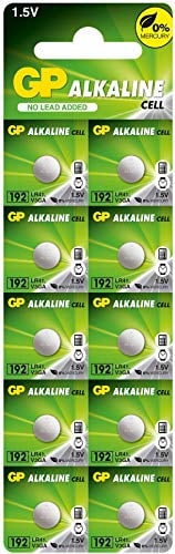 GP GPPBA192F005 - Pile a bottone 192, Confezione da 10 pezzi
