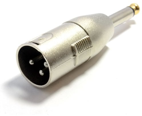 kenable XLR Male Plug 3 Pins to 6.35mm Mono Jack Plug Audio Adapter Gold Tip