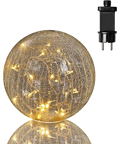 LED-Deko-Kugeln (Glas, Ø 25 cm, 24 LED)