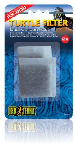 Exo Terra Ersatz Aktivkohle Pads, für den Exo Terra Turtle Filter FX-200, 2er Pack