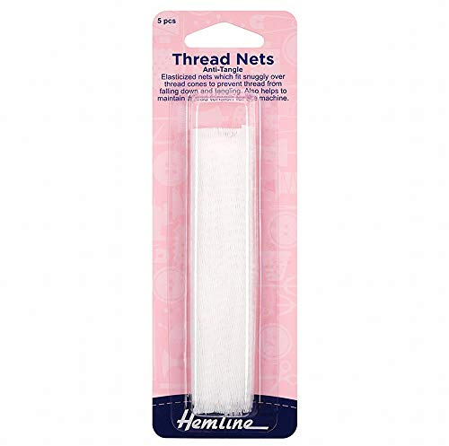 Hemline Thread Nets for Thread Reels, Cops and Cones - Pack of 5 White Nets