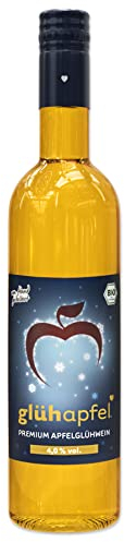 Elbler Glühapfel Wein, 1 x 0.75 l, Milde 4.0% Vol., Glühwein aus Bio-Obst, mit Winterlichen Extrakten aus Vanille, Zimt und Nelke, Vegan & Glutenfrei, 100% Direktsaft