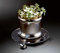 HOWE-Deko Hochwertiger Acryl-Glas Blumenrolli mit 3 verchromten Rollen, klar, Ø 30 cm, Acryl-Glas-Stärke 8 mm