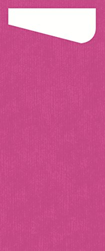Duni 171461 Sacchetto Besteck Taschen mit gefaltet Dunisoft Servietten Innen, 11,5 cm x 23 cm, Fuchsia Sacchetto und weiß Serviette (240 Stück)