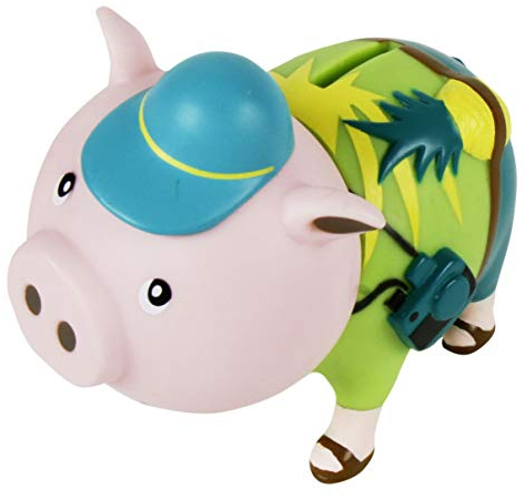 MIK funshopping Spardose Sparschwein - Ideal zum Sparen oder als Geldgeschenk-Verpackung (Urlauber Tourist)