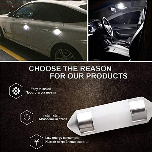 IENPAJNEPQN 100% nagelneu Haltbare Hohe Helligkeit C5W COB-Auto-LED-Leselicht-Auto-Top Light Doppel-Punkt-Licht Kennzeichenleuchte (Color : 31mm)