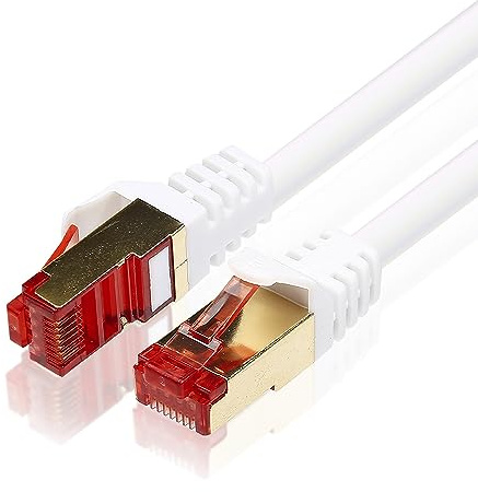 JuicEBitz CAT6 Ethernet Cable 40m RJ45 Cable, High Speed Patch Cable, Double Shielded Network Cable with LSZH Jacket, Gigabit LAN Cable for Work, Gaming & Streaming 40m Long Ethernet Internet Cable