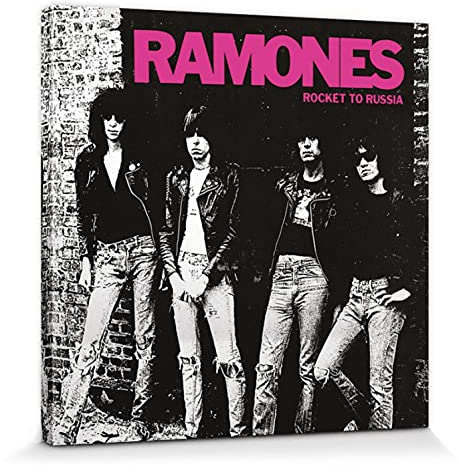 1art1 Ramones Poster Rocket to Russia Bilder Leinwand-Bild Auf Keilrahmen | XXL-Wandbild Poster Kunstdruck Als Leinwandbild 40x40 cm