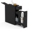 CASART Floor Storage Cabinet, Wooden Modern Storage Cabinet with Doors, Corner Cupboard for Bathroom, Bedroom, Kitchen and Hallway (Black)
