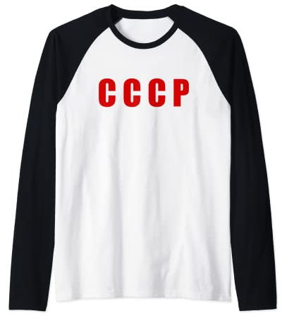 CCCP UdSSR Sowjetunion Hockey Uniform 1980 Vintage Retro Raglan