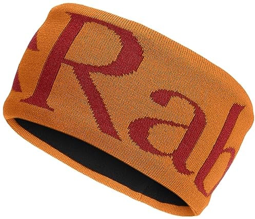 Rab Knitted Logo Headband for Trail Running, Trekking, & Skiing - Marmalade - One Size