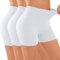 YADIFEN Radlerhose Damen Kurze Hose Shorts Leggings, Sehr Kurz Unter Kleid Rock Anti Scheuern Bequem Hohe Taille Boxershorts Hotpants, 3er Weiß, S