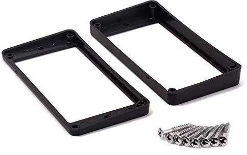 2PCS Black Curved Humbucker Pickups Mounting Rings for Electric Guitar