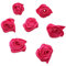 100 Stück Rosen 1.5cm kleine Kunstblumen Rosenköpfe Satinrosen Aufnäher Blumen Applikationen zum Basteln Patches Deko-Rosen Mini-Stoffrosen DIY Accessories Party Hause Hochzeit Dekoration,Rose