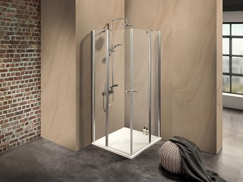 Dusche Dusbad Vital 2 4tlg Pendeltür an Festteil/Eckdusche, Breite links:L 1175mm, Breite rechts:R 1050mm