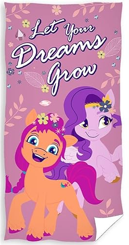 Carbotex My Little Pony Let Your Dreams Grow - Strandtuch Bad Beach Towel - 100% Baumwolle - Maße 70 x 140 cm