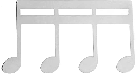 Notenhalter, Buchseitenhalter aus Metall, Clip-Notenseitenhalter für Notenständer, Klaviere, Musiker (Silber)