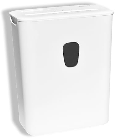 DESQ® Destructeur de Documents 8 Feuilles – Coupe Particules 4 x 38 mm, Niveau de sécurité P4, 15 Liter, Fonctionnement Silencieux, 5 Min. Non Stop, pour Petit Bureau ou à Domicile, Dutch Design