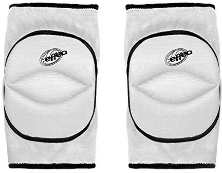 Morale Sport ginocchiera pallavolo con imbottitura snodata e foro posteriore (Large, Bianco)