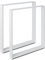 Magnetic Mobel Lot de 2 Pieds de Table en métal pour Bureau, Table à Manger, Pieds de Table, Patins de Table, 50 x 100 cm, Blanc, Profil 8 x 2 cm
